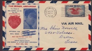 1938 National Air Mail Week Ft Smith Arkansas AR with cachets front and back - Picture 1 of 3