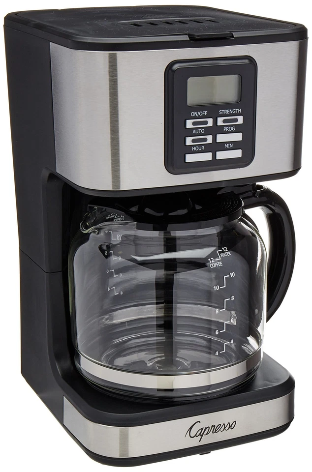 Capresso SG220 12-Cup Coffee Maker - Black/Stainless Steel