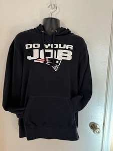 '47 NFL New England Patriots Do Your Job Throwback Hoodie Sweatshirt Blue XL BB - Picture 1 of 17