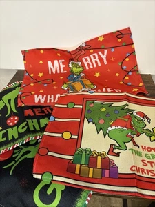 Juego de 4 manteles individuales Feliz Grinchmas 13 X 18,5 manteles navideños Grinch - Imagen 1 de 5