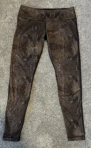 Sportliche Trainingshose Damen Lulu Zitrone braun schwarz Musterdesign Größe 12 - Bild 1 von 7