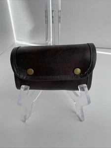 Vintage 3.5” Folded Traveling Hardwood Cribbage Board w Brass Hinge Pegs & Case - Picture 1 of 10