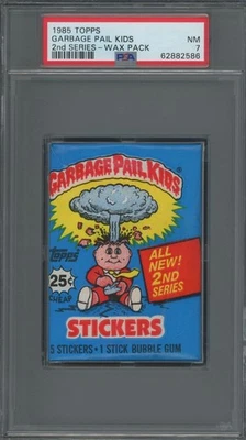 Topps Garbage Pail Kids 1985 (GPK) "2ª serie" paquete de cera sellado - PSA 7 Foto 1 de 2
