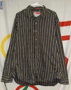 Camicia Robert Graham appena lavata XL a righe con bottoni manica lunga scacchi - Foto 1 di 13