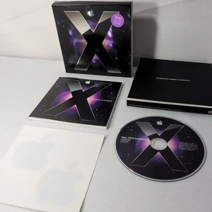 Apple Mac OS X Leopard 10.5.6 Retail CD Manual Case Stickers MC094Z/A Computer - Zdjęcie 1 z 12