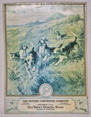 Vintage "The Peters Cartridge Company" Remington Arms Advertising Tin Sign 12×14 - Image 1 of 4