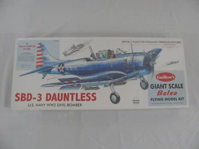 Guillow's Balsa Wood Navy SBD-3 Dauntless Flying Model Airplane Kit #1003 NOS - Image 1 of 4