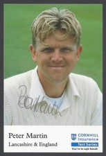 AOP Cornhill Test Cricket Series signed card Series I PETER MARTIN