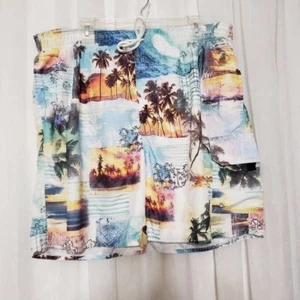 Croft & Barrow Badehose Boardshorts Maritim Hawaii Strand Palmen XL - Bild 1 von 3