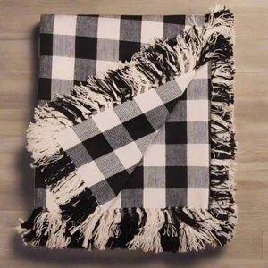 Primitivo Casale Bufalo Check Nero Lancio Afgano 50" x 60" - Foto 1 di 7