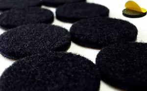 Filzgleiter rund Ø 15mm - 62mm schwarz, stark selbstklebend - Möbelgleiter 3,5mm - Bild 1 von 2