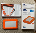 LaCie Rugged USB-C 2TB Portable Hard Drive LRD0TU6 with Original Cable and Box