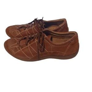 Zapatos Hush Puppies Mujer 8.5 Marrón Cómodos Tenis Cuero - Imagen 1 de 8