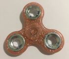 Glitter Tri Fidget Spinner PLASTIC Handheld Toy (peach)