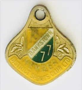Bankstown District Sports Club 1976 Membership Badge Pin Enamel Stain (L29) - Picture 1 of 2
