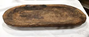Handcarved 24" Wood Dough Bowl Decorative Centerpiece Primitive Rustic Farmhouse - Picture 1 of 7