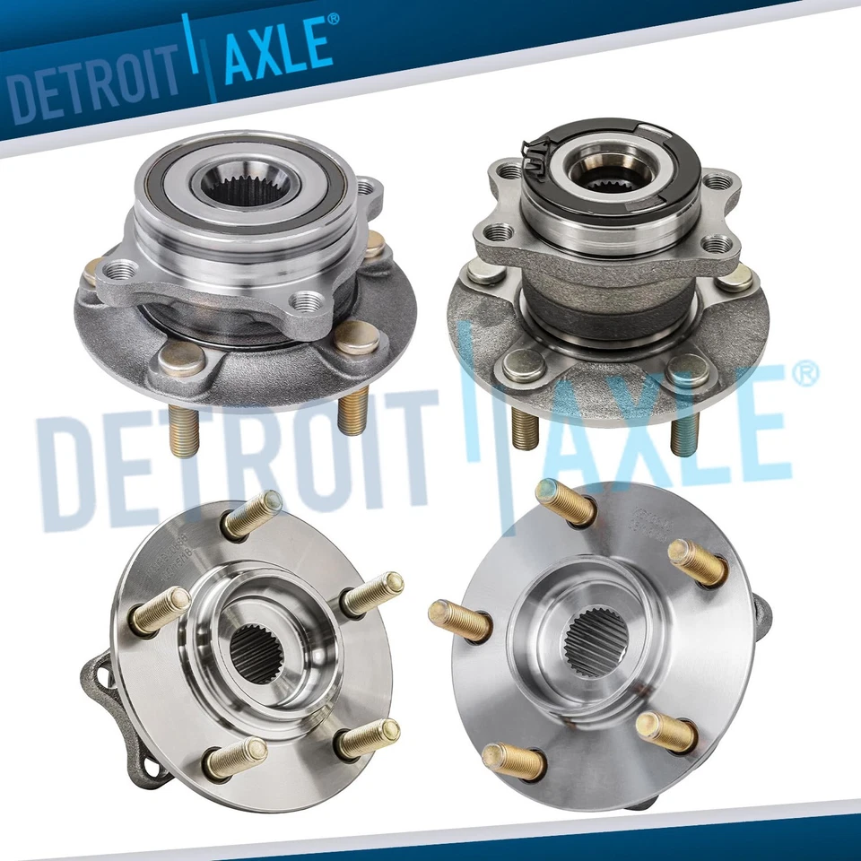 AWD Front Rear Wheel Bearings Hubs Assembly for 2008 - 2015 Mitsubishi Lancer - Image 1 of 4