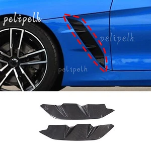 2PCS Real Carbon Fiber Side Fender Vents Panel Trim Cover For BMW Z4 2019-2020 - Picture 1 of 7