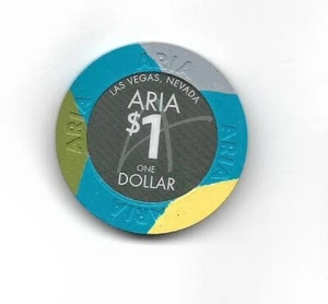 Casino Aria - Ficha de casino de $1 de póker ¡Gran forma! - Imagen 1 de 2