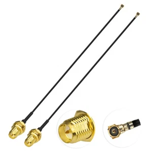 4x U.FL MHF4 to RP SMA female 0.81mm Pigtail Coax Cable Antenna Router WiFi - Picture 1 of 8