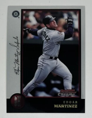 1998 Bowman Chrome  Edgar Martinez #19    Seattle Mariners - Image 1 of 2