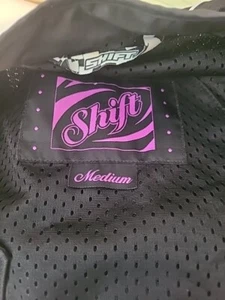 shift motorcycle jacket black Built In Padded Shoulders, Elbow Mesh Black - Picture 1 of 14