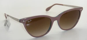 Nuovi occhiali da sole Ray Ban RB4360 1235/13 54mm cat eye montatura marrone/marrone sfumato - Foto 1 di 10