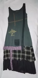Boho Hippie Patchwork Spring Summer Viking Dress Size Medium - Picture 1 of 10
