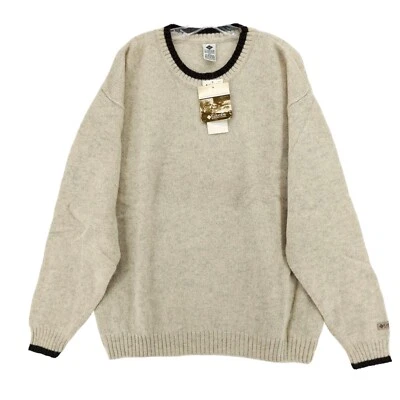Nuevo de Lote Antiguo Columbia 100% Lana Shetland Cabonian Crew Suéter Tiza Brezo XXL Foto 1 de 4
