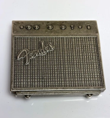 Amplificador de guitarra Fender vintage tono plateado hebilla de cinturón para hombre ~ amplificador Foto 1 de 2