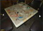 Nautical Table Accent Table Dining Table Seashell Crab Beach Antique Vintage