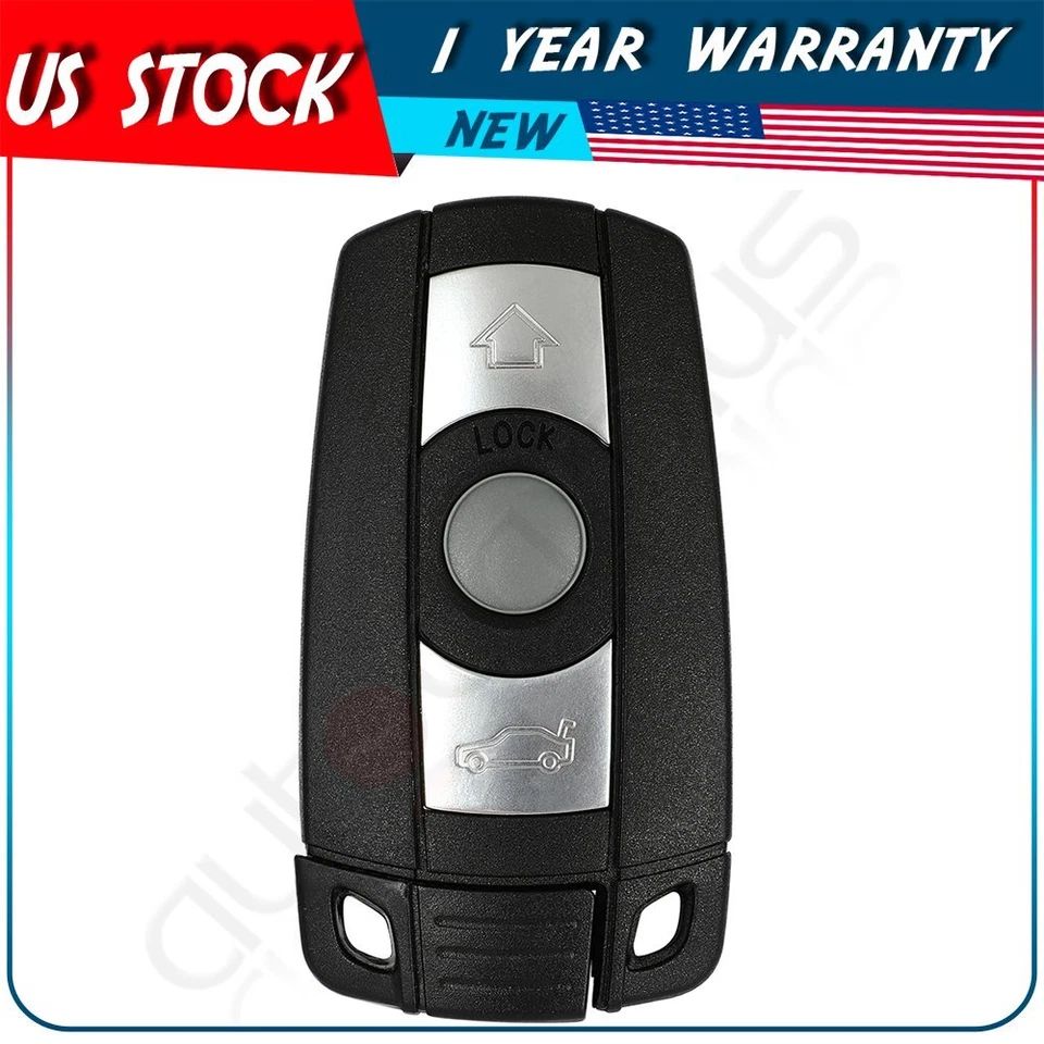Remote Car Key Shell for BMW 328i 328xi 2006 2007 2008 2009 2010 2011 3 Buttons - Image 1 of 4