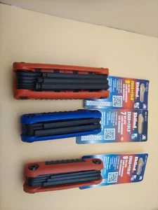 Eklind Ergo 3 Piece Lot - 1 Metric/2 SAE Fold-Up Hex Key Set - Picture 1 of 8