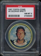 1987 Topps Coins #5 GEORGE BRETT PSA 8 27598885