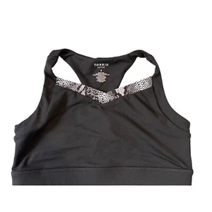 Sujetador deportivo Torrid Active negro y estampado de serpiente talla TORRID 0 US 12 ejercicio grande - Imagen 1 de 3