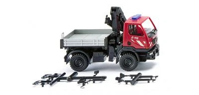Wiking 060131 HO Gauge Fire brigade - Unimog U 20 with loading crane - Image 1 of 2