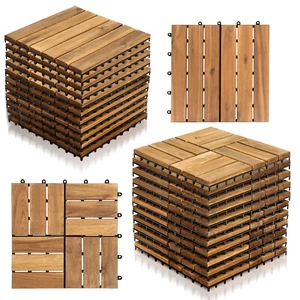 1m² Holzfliesen Fliesen Platten Terrassenfliesen Holzfliese 30x30cm Bodenbelage - Bild 1 von 13
