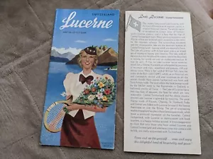 Guía suiza de finales de 1930 de Lucerna con mapas - Imagen 1 de 5