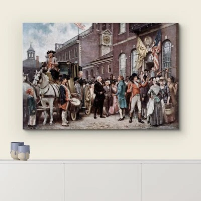 Impresión en lienzo de la inauguración de Washington en Filadelfia por Jean Leon Gerome Ferris Foto 1 de 4