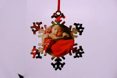 Schneeflocke, Christbaumkugel, Anhänger mit eigenem Foto personalisiert - Bild 1 von 3