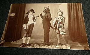 AMAZING Halloween Costume Dog, Jester, Sailor Vintage Postcard - Picture 1 of 2