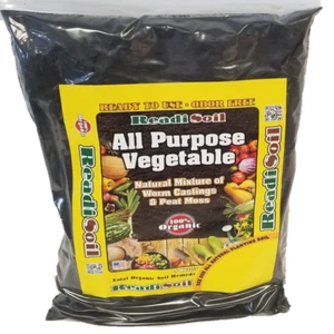 Readi Soil 8 Qt 100% Organic Worm Castings Vegetable FREE SHIPPING - Picture 1 of 2