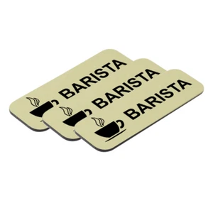 Etiqueta/insignia con nombre de barista 1 x 3", (paquete de 3) - Imagen 1 de 26