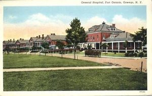 General Hospital Fort Ontario Oswego New York Postcard - Picture 1 of 2