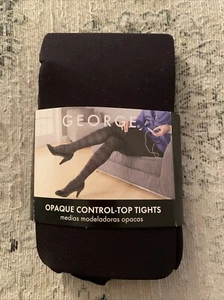 George ~ Opaque ~ Control Top ~ Tights ~ Black ~ Size 1 - Picture 1 of 4