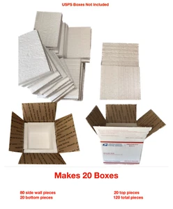 Styrofoam Cooler Box Insulation For USPS Box 4 - 7x7x6 Makes 20 Styrofoam Boxes - Picture 1 of 8