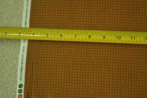 By 1/2 Yd, 44", Rust Gold & Black Checked Quilt Cotton, Andover/Van Osten, M6787 - Picture 1 of 6