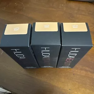X3 HUDA BEAUTY #FauxFilter Luminous Matte Foundation LATTE 300N 100% Authentic - Picture 1 of 4