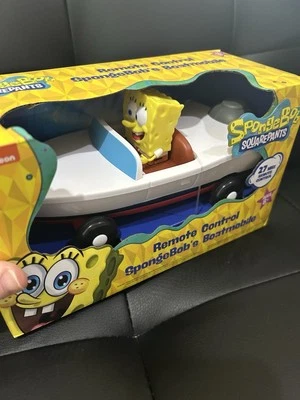 SpongeBob’s Boatmobile Remote Control RC 27 MHZ Collectible Toy Squarepants Boat - Image 1 of 4