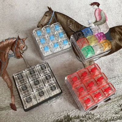 DIY Keyboard Fidget Keychain Keys Button Clicker Toy Relaxing Pinch Toy  Adult - Image 1 of 4